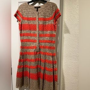 BCBGMaxazria Women’s Dasen Mixed Lace Dress